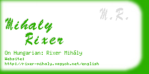 mihaly rixer business card